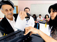 Kuzey Iraklı Kürtler sandık başında...