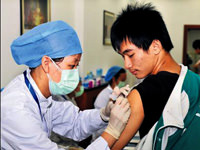 İlk H1N1 aşısı Çin'de yapıldı