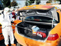 Taksiler ilaçlanıyor