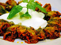 Fırında patatesli kabak