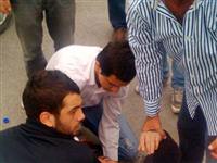 Ankara'da otomobil devrildi