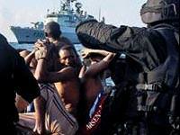 Korsan gemisi batırıldı