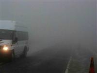 Bolu dağında yoğun sis