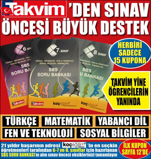 Takvim'den öğrencilere müjde