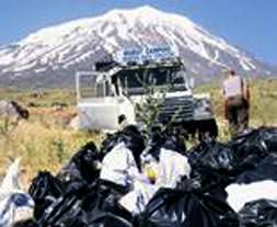 Ağrı Dağı'nda temizlik