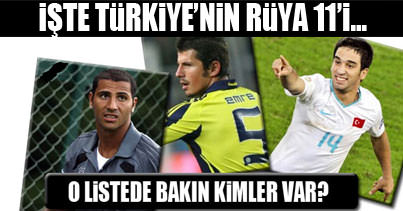 Türkiye'nin rüya 11'i açıklandı