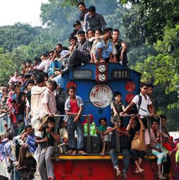 Bangladeş'in bayram treni