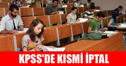 KPSS’de kısmi iptal