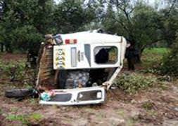 Öğrenci servisi devrildi: 25 yaralı