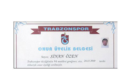 Trabzonspor'la onurlandı