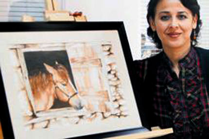 Kanser onu ressam yaptı!