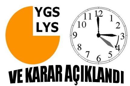 YGS’nin saatinde değişiklik yok