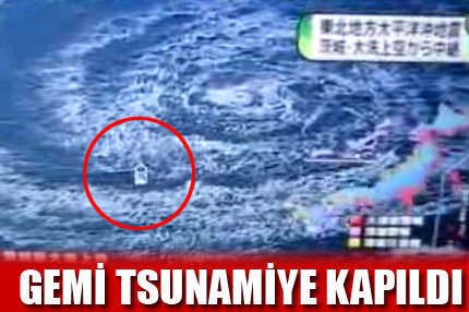 Gemi tsunamiye kapıldı!