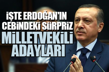 Erdoğan'ın listesinde sürpriz isimler