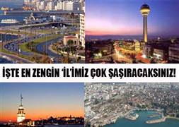 İşte en zengin ilimiz...