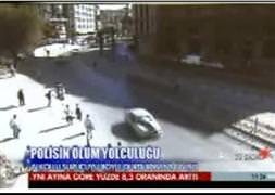Çarptığı polisi 2 km götürdü