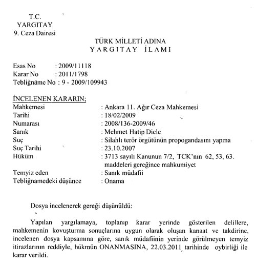 Hatip Dicle'nin usulsüzlüğü ortaya çıktı!