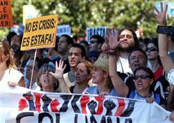 İspanya halkı sisteme yürüyor