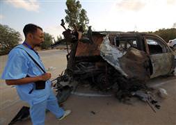 Kaddafi'nin oğlu bu arabada öldü