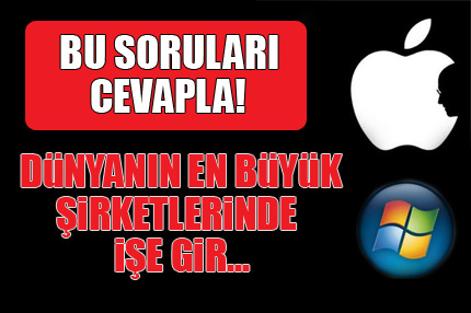 Sorulara cevap ver, Apple’da işe gir!