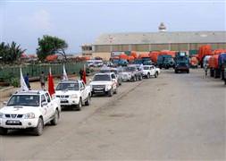 Mogadişu caddelerinde Türk konvoyu