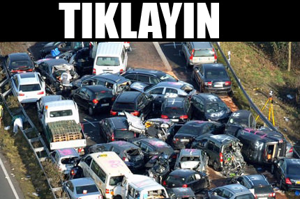 Almanya'da korkunç zincirleme kaza-1