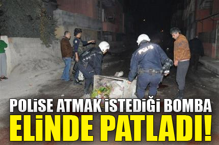 Polise atacaktı elinde patladı!