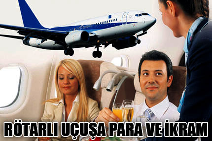 Rötarlı uçuşa para ve ikram