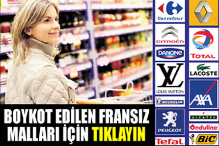 İşte Fransa'nın malları