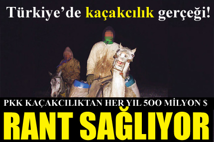 PKK'nın kaçakcılık geliri 500 Milyon $