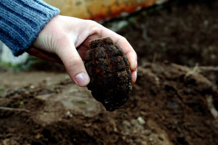 Hamidiye Tabyası'nda 100 yıllık el bombası