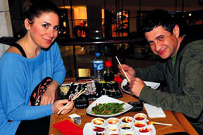 Sushi keyfi yaptılar