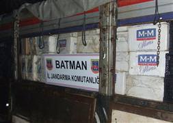 Batman'da 60 bin paket kaçak sigara ele geçirildi