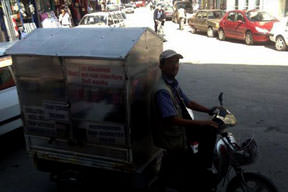 Engelli aracıyla çorap markası oldu