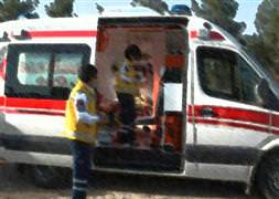 112 Acil Servis ekibi sobadan zehirlendi