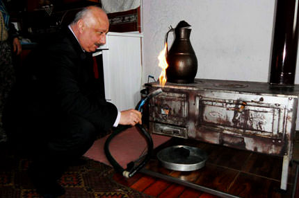 Bahçe-mutfak doğalgaz hattı