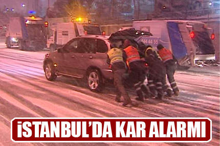 İstanbul'da kar alarmı