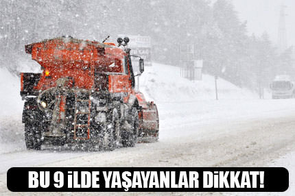 9 il için kar fırtınası uyarısı