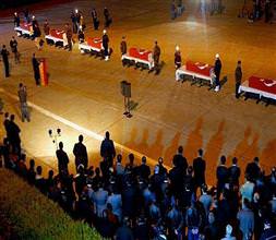 6 şehit için hüzünlü tören