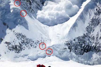 Milli dağcı, tehlikeli ’çığ’ı böyle görüntüledi