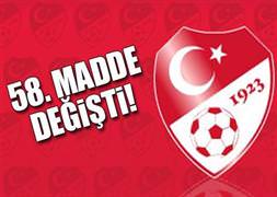 58. Madde değiştirildi