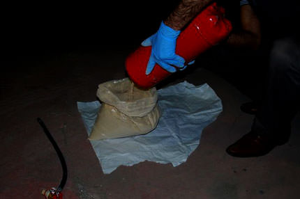 Tüpten eroin çıktı