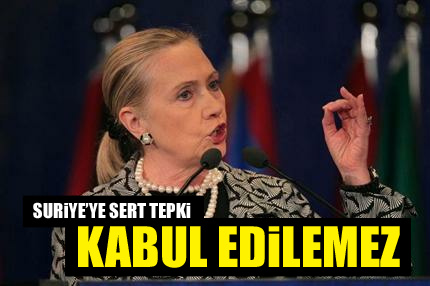 Suriye’ye sert tepki