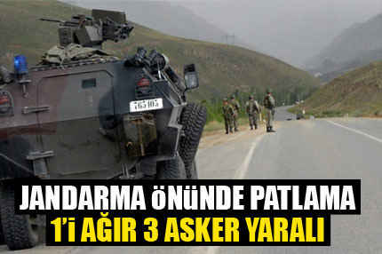 Jandarma önünde patlama