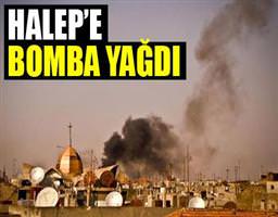 Halep'e bomba yağdı