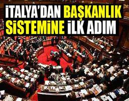 İtalya'dan yarı başkanlık sistemine ilk adım
