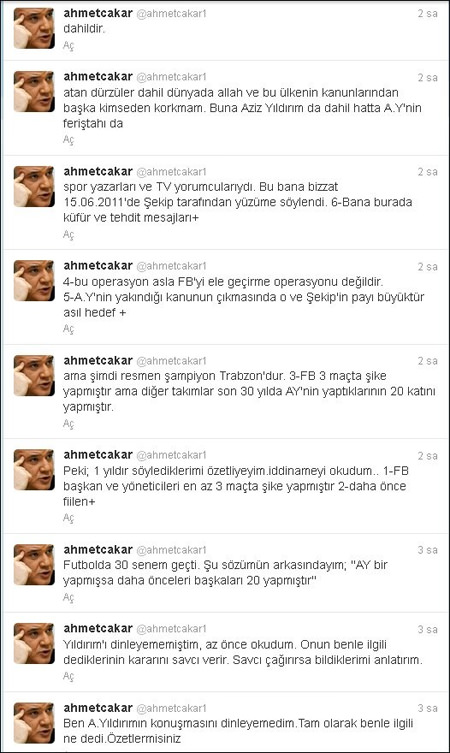 Ahmet Çakar'dan Aziz Yıldırım'a jet yanıt