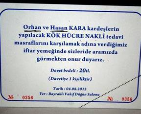 İki hasta kardeş için yardım iftarı