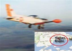 Marmara Ereğlisi'nde uçak düştü