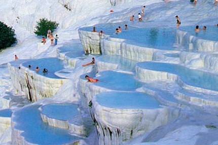 Pamukkale'de Ramazan Bayramı hareketliliği